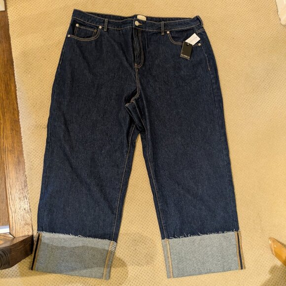 NWT Eloquii Wide Leg Dark Denim Jeans - Picture 6 of 8